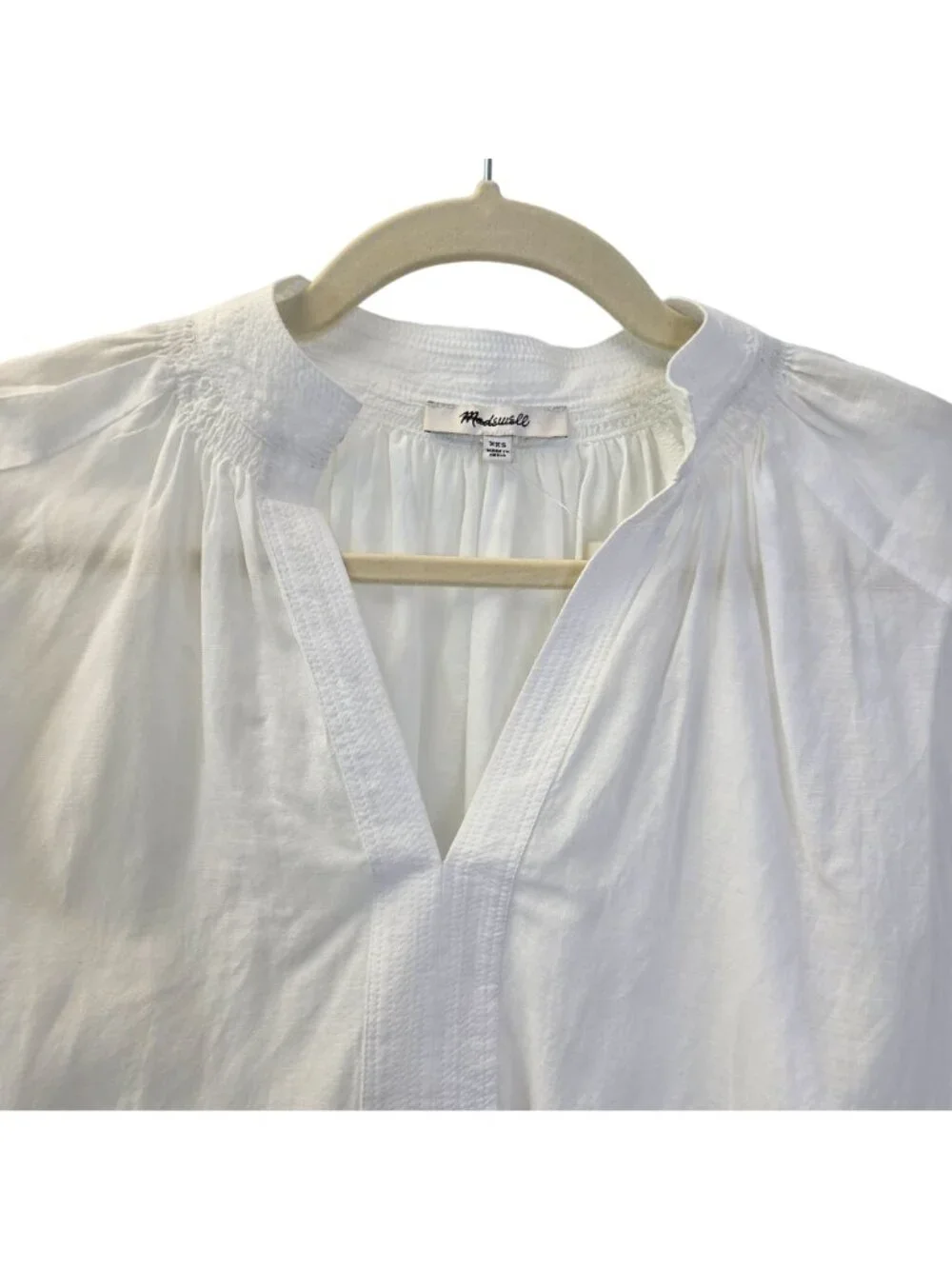 NWT Madewell Boho Shirred Oversized Popover Top Size XS